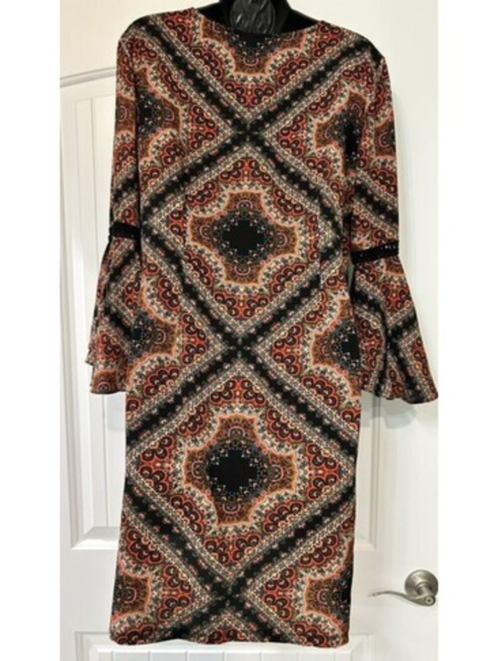 MSK Dress Paisley Print Comfy Perfect for fall brunch GUC - Picture 5 of 6